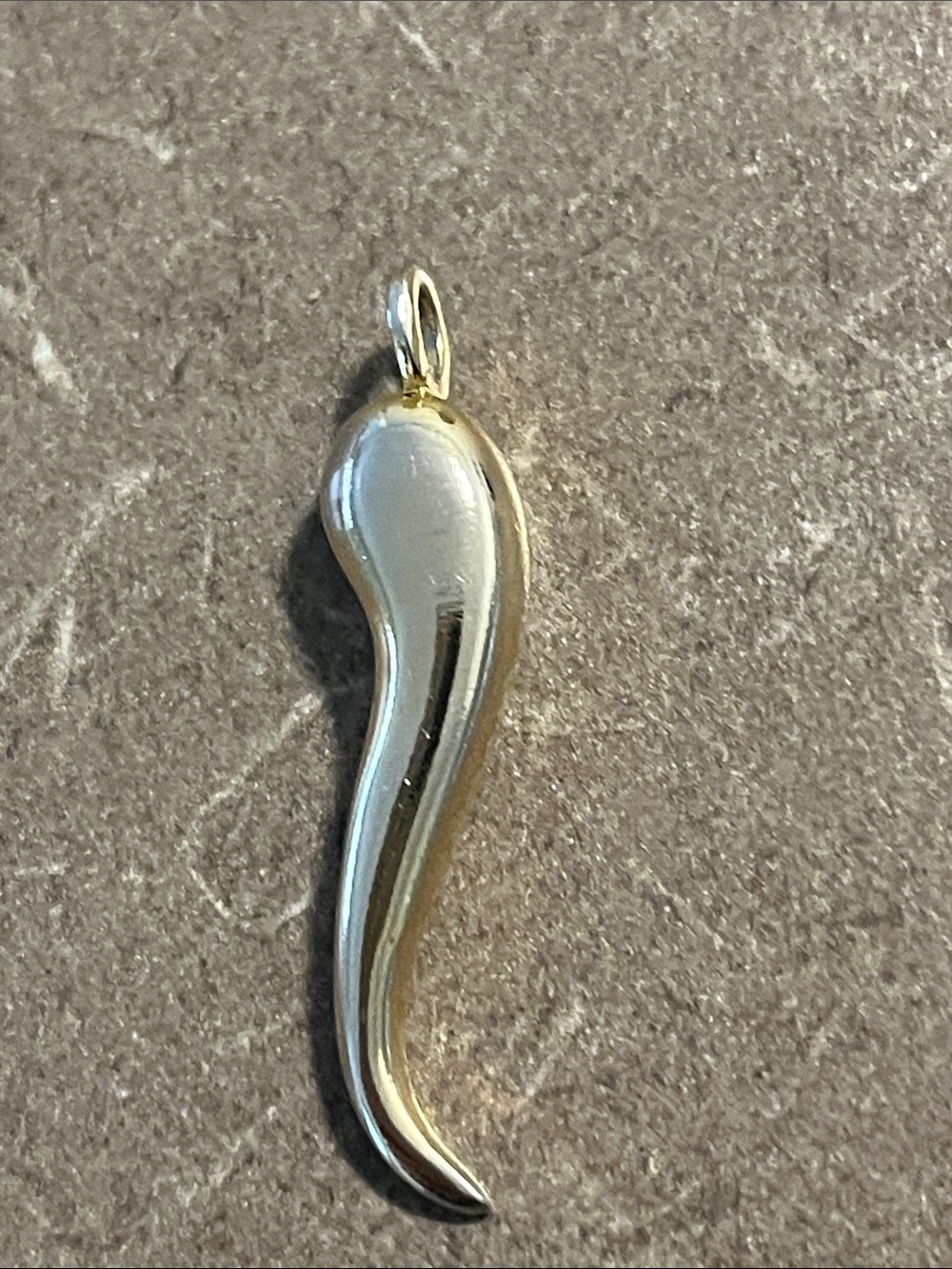 Gold Plated Good Luck Horn Pendant 2”